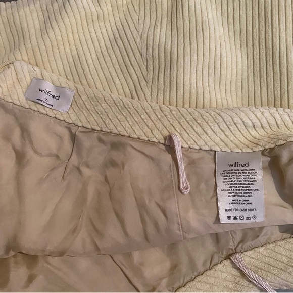Wilfred Renee A-Line yellow corduroy mini skirt size 2 - Picture 7 of 7